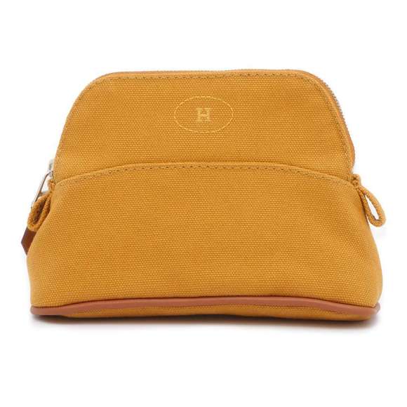 Hermes Handbags - Hermes Pouch Bolide Mini Ochre Accessory Case